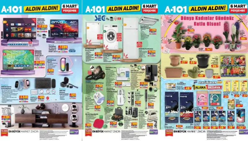 A101'de 6 Mart Perşembe Aktüel Ürünlerle Evlerinizi Yenileyin!